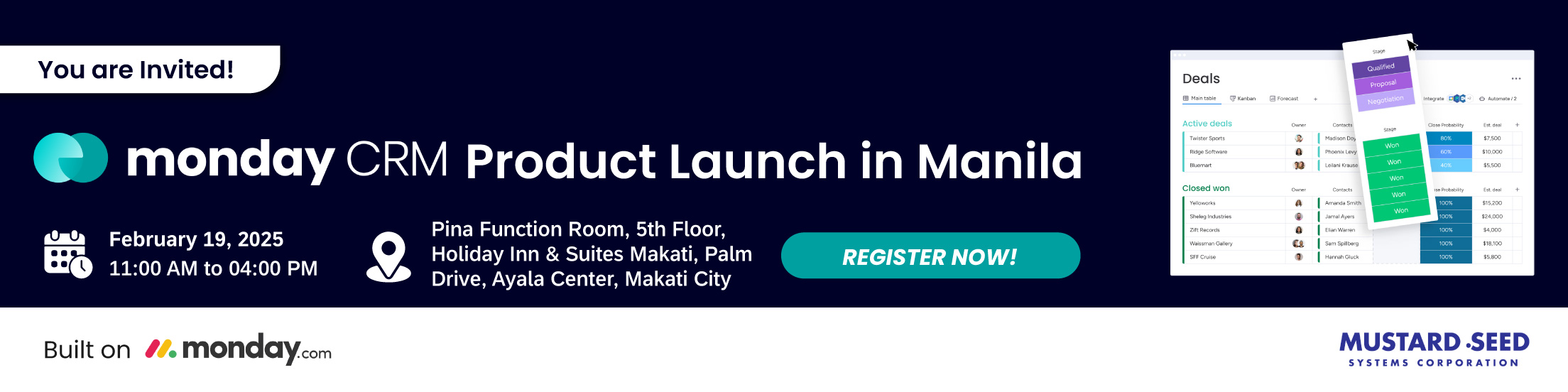 monday CRM Product Launch in Manila