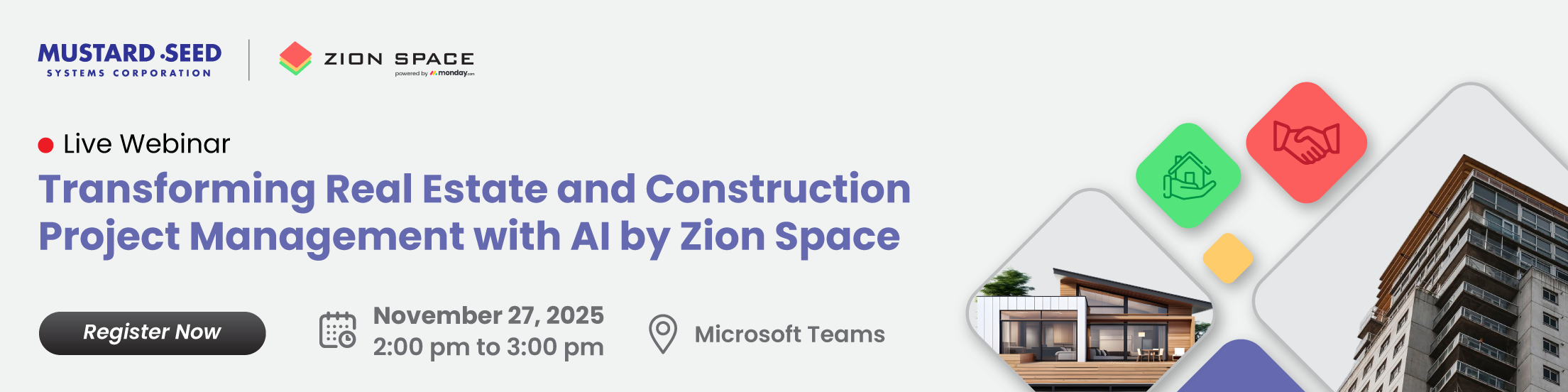 FREE Live Webinar: Transforming Real Estate and Construction Project Management with AI by Zion Space