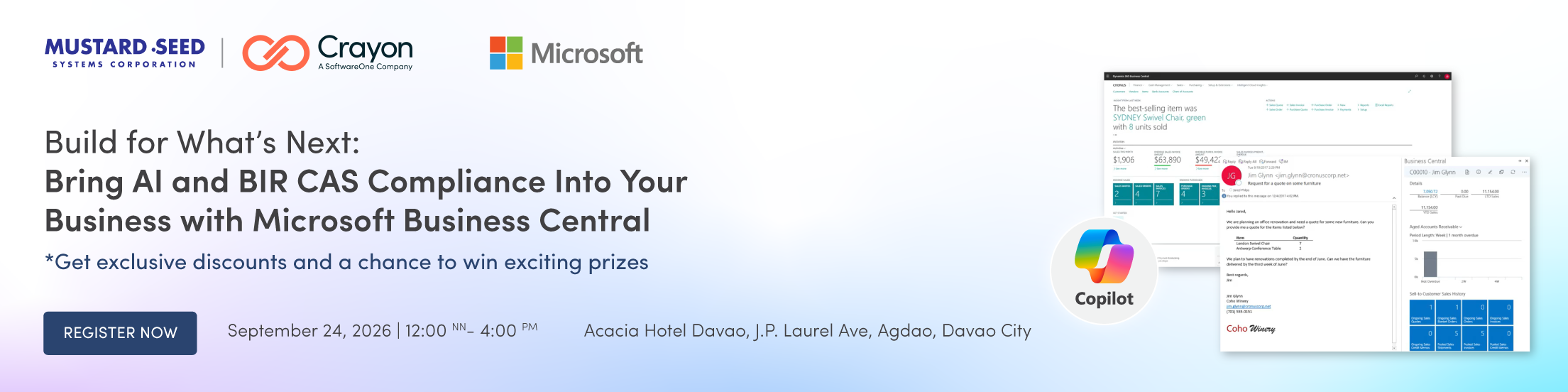 Build for What’s Next: Bring AI and BIR CAS Compliance Into Your Business with Microsoft Business Central in Davao
